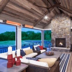 Infratech W-Series 61 1/4-Inch 4000W Single Element Electric Infrated Patio Heater - 240V - Stainless Steel -Kitchen BBQ Sale Infratech W Series Lifestyle 2