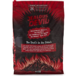 Jealous Devil All Natural Premium Hardwood Signature Chunk XL Lump Charcoal - 20 Lbs -Kitchen BBQ Sale Jealous Devil All Natural Premium Hardwood Signature Chunk XL Lump Charcoal 20 Lbs Back View