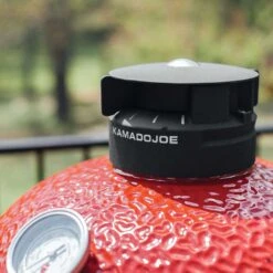 Kamado Joe Big Joe III 24-Inch Stand-Alone Charcoal Ceramic Kamado Grill -Kitchen BBQ Sale Kamado Joe Big Joe III 24 Inch Ceramic Grill BJ24RHCI A Lifestyle Top Vent