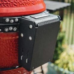 Kamado Joe Classic Joe II 18-Inch Stand-Alone Charcoal Ceramic Kamado Grill -Kitchen BBQ Sale Kamado Joe Classic Joe II 18 Inch Stand Alone Ceramic Grill KJ23NRHC Lifestyle Back Hinge