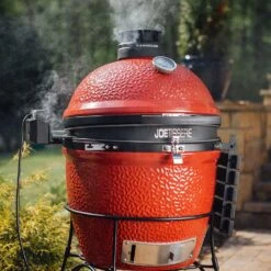 Kamado Joe JoeTisserie Kamado Rotisserie System - Fits Kamado Joe 18-Inch Classic Joe Grills -Kitchen BBQ Sale Kamado Joe Classic Joe JoeTisserie Kamado Rotisserie System KJ TISSERIENA Lifestyle Closed