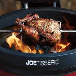 Kamado Joe JoeTisserie Kamado Rotisserie System - Fits Kamado Joe 18-Inch Classic Joe Grills -Kitchen BBQ Sale Kamado Joe Classic Joe JoeTisserie Kamado Rotisserie System KJ TISSERIENA Lifestyle Detail
