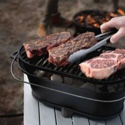 Camp Chef 17-Inch Portable Cast Iron Charcoal Grill -Kitchen BBQ Sale Lifestyle CIGR19 5