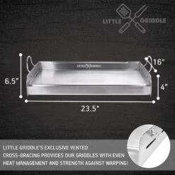 Little Griddle Professional Series Full-Size 25-Inch X 16-Inch Stainless Steel BBQ Griddle -Kitchen BBQ Sale Little Griddle Professional Series Full Size 25 Inch x 16 Inch Stainless Steel BBQ Griddle GQ 230 Size