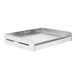 Little Griddle Sizzle-Q Full-Size 18-Inch X 13-Inch Stainless Steel BBQ Griddle -Kitchen BBQ Sale Little Griddle Sizzle Q Full Size 18 Inch x 13 Inch Stainless Steel BBQ Griddle SQ180 Angled View