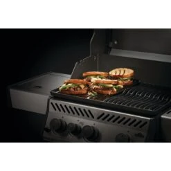 Napoleon 2-Sided Porcelain-Enameled Cast Iron Griddle For Rogue 425, 525 & 625 Grills -Kitchen BBQ Sale Low Res JPG 56426 High gloss griddle InUse Sandwiches