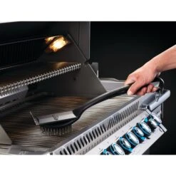 Napoleon Industrial Stainless Steel Grill Brush 8 Napoleon Industrial Stainless Steel Grill Brush -Kitchen BBQ Sale Low Res JPG 62052 IndustrialSSCleaningBrush WithScraper InUse Brush