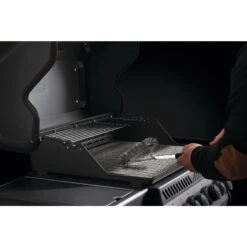 Napoleon Triple-Row Grill Brush With Stainless Steel Bristles -Kitchen BBQ Sale Low Res JPG 62063 Parallel SS GrillBrush InUse