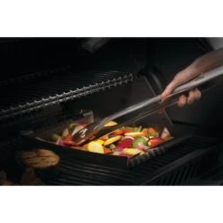 Napoleon PRO Stainless Steel 3-Piece BBQ Toolset -Kitchen BBQ Sale Low Res JPG 70034 tongs in use
