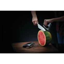 Napoleon Stainless Steel Multi-Use Shredding Claws -Kitchen BBQ Sale Low Res JPG 70043 MeatShreddingClaws InUse Watermelon