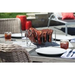 Napoleon Meat Lover BBQ Accessory Starter Kit -Kitchen BBQ Sale Low Res JPG 90001 meat starter kit rib rack in use