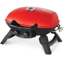 Napoleon TravelQ 285 Portable Propane Gas Grill With Griddle - Red