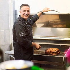 Memphis Grills Pro Wi-Fi Controlled 28-Inch 304 Stainless Steel Built-In Pellet Grill - ITC3 Model -Kitchen BBQ Sale Memphis Grills Pro Wi Fi Controlled 28 Inch 304 Stainless Steel Built In Pellet Grill VGB0001S Chef Cooking On Grill 2