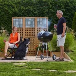 Napoleon 18-Inch Charcoal Kettle Grill -Kitchen BBQ Sale Napoleon 22in Charcoal Kettle Lifestyle view