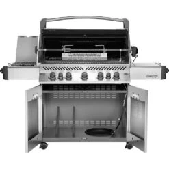 Napoleon Prestige 665 RSIB Propane With Infrared Side & Rear Burners - Stainless Steel -Kitchen BBQ Sale Napoleon Prestige 665 RSIB infrared rear burner and infrared side burner Opened View