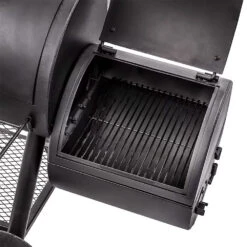 Oklahoma Joe's Longhorn Offset Charcoal Smoker -Kitchen BBQ Sale Oklahoma Joes Longhorn Offset Charcoal Smoker 13201747 50 Side Stash Open