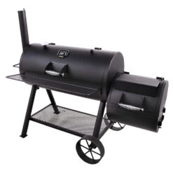 Oklahoma Joe's Longhorn Offset Charcoal Smoker -Kitchen BBQ Sale Oklahoma Joes Longhorn Offset Charcoal Smoker 13201747 50 Side View