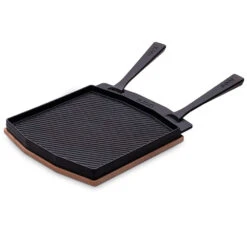 Ooni Dual-Sided Grizzler Plate 11 Ooni Dual-Sided Grizzler Plate -Kitchen BBQ Sale Ooni Dual Sided Grizzler Plate UU P0A000 Grided Side