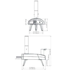 Ooni Fyra 12 Wood-Fired Pellet Powered Portable Outdoor Pizza Oven -Kitchen BBQ Sale Ooni Fyra 12 Wood Fired Pellet Powered Portable Outdoor Pizza Oven UU P0AD00 Spec Sheet