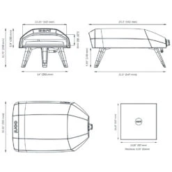 Ooni Koda 12 Propane Gas Powered Portable Outdoor Pizza Oven 16 Ooni Koda 12 Propane Gas Powered Portable Outdoor Pizza Oven -Kitchen BBQ Sale Ooni Koda 12 Propane Gas Powered Portable Outdoor Pizza Oven UU P06A00 Specs Revised
