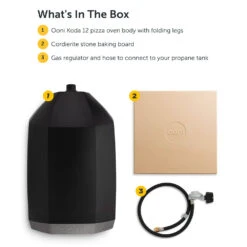 Ooni Koda 12 Propane Gas Powered Portable Outdoor Pizza Oven 15 Ooni Koda 12 Propane Gas Powered Portable Outdoor Pizza Oven -Kitchen BBQ Sale Ooni Koda 12 Propane Gas Powered Portable Outdoor Pizza Oven UU P06A00 Whats In The Box