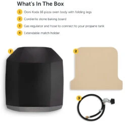 Ooni Koda 16 Propane Gas Powered Portable Outdoor Pizza Oven 14 Ooni Koda 16 Propane Gas Powered Portable Outdoor Pizza Oven -Kitchen BBQ Sale Ooni Koda 16 Propane Gas Powered Portable Outdoor Pizza Oven UU P0AB00 Whats In The Box