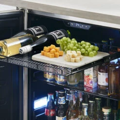 Zephyr Presrv 24-Inch 5.6 Cu. Ft. Outdoor Rated Beverage Cooler With Locking Door -Kitchen BBQ Sale PRB24C01AS OD environment wire rack