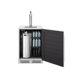 Zephyr Presrv 24-Inch 6 Cu. Ft. Reversible-Hinged Outdoor Rated Single Tap Kegerator With Locking Door 15 Zephyr Presrv 24-Inch 6 Cu. Ft. Reversible-Hinged Outdoor Rated Single Tap Kegerator With Locking Door -Kitchen BBQ Sale PRKB24C01AS OD single tap hybrid