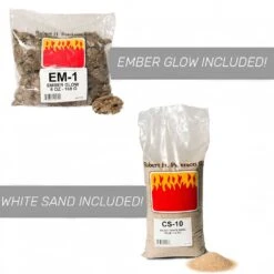 Peterson Real Fyre 18-Inch Canyon Oak Gas Log Set With Vented Natural Gas G4 Burner - Match Light -Kitchen BBQ Sale Peterson FyreSide 68 CE 18 Inch Canyon Oak Gas Log Set with Vented Natural Gas G4 Burner Match Light Ember Glow and Sand Included