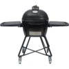 Primo All-In-One Oval JR 200 Charcoal Ceramic Kamado Grill -Kitchen BBQ Sale Primo All In One JR 200 Oval Charcoal Ceramic Kamado Grill with Wheeled Stand and Side Shelves 7400