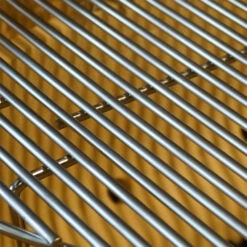 Primo All-In-One Oval LG 300 Charcoal Ceramic Kamado Grill -Kitchen BBQ Sale Primo All In One LG 300 Oval Charcoal Ceramic Kamado Grill with Wheeled Stand and Side Shelves 7500 Stainless Steel Grates Detail