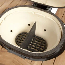 Primo Cast Iron Fire Box Divider For Primo Oval XL -Kitchen BBQ Sale Primo Cast Iron Fire Box Divider for Primo Oval XL 334 Lifestyle