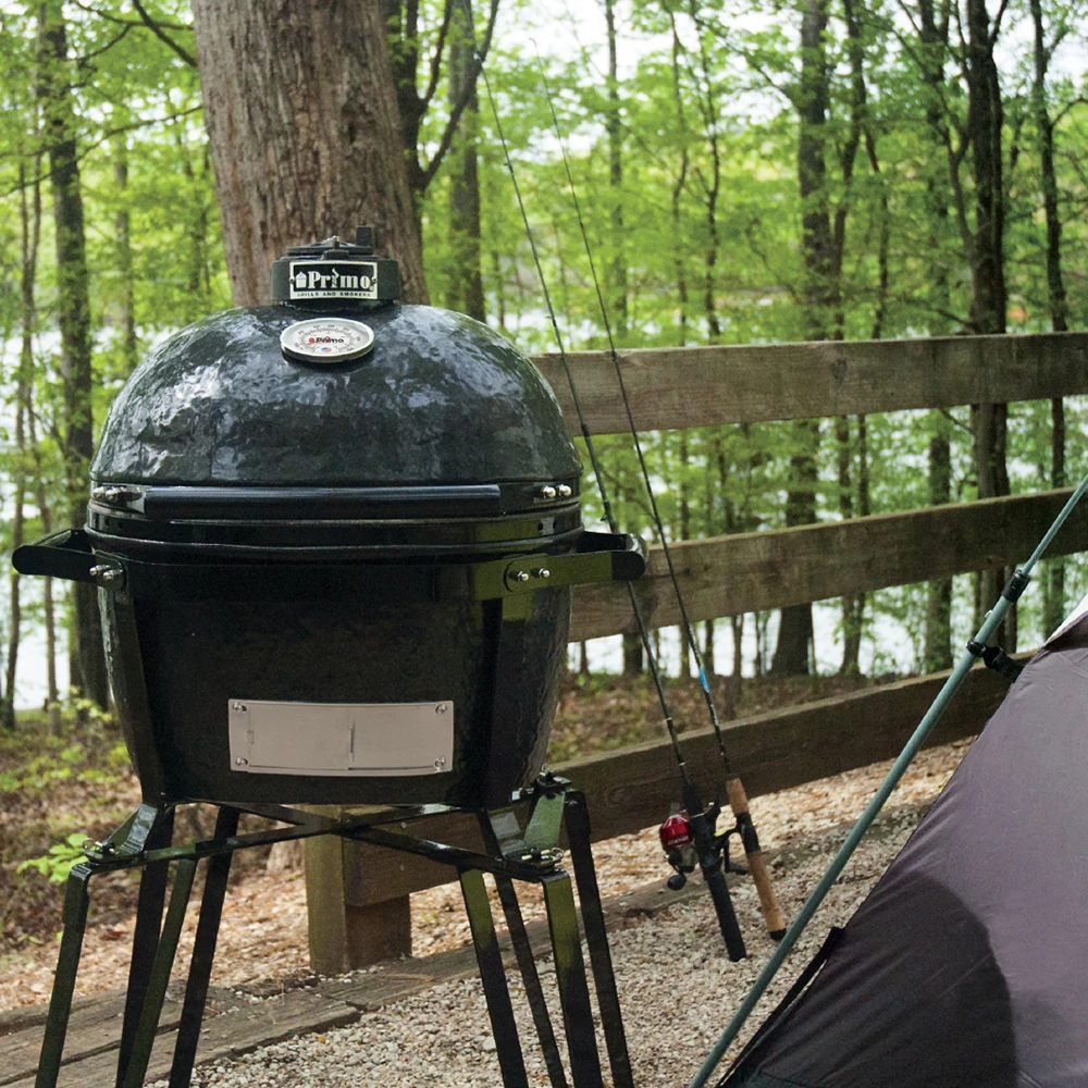 Primo Oval JR 200 Charcoal Ceramic Kamado Grill On GO Portable Base 6 Primo Oval JR 200 Charcoal Ceramic Kamado Grill On GO Portable Base - Image 4