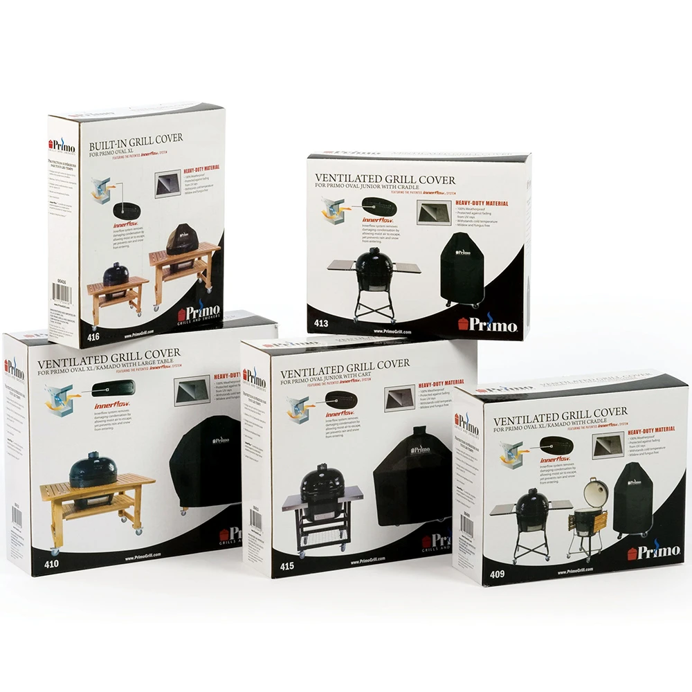 Primo Premium Grill Cover For Table-Mounted Primo Grills - Fits Primo Oval XL 400 And Oval LG 300 On Curved Cypress Kamado Table 7 Primo Premium Grill Cover For Table-Mounted Primo Grills - Fits Primo Oval XL 400 And Oval LG 300 On Curved Cypress Kamado Table - Image 5