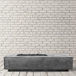 Prism Hardscapes Tavola 5 80-Inch 65,000 BTU Propane Gas Rectangular Fire Pit Table - Natural -Kitchen BBQ Sale Prism Hardscapes Tavola 5 80 Inch Gas Fire Pit Table Studio PH 409 4NG