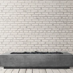 Prism Hardscapes Tavola 6 90-Inch 90,000 BTU Natural Gas Rectangular Fire Pit Table - Pewter -Kitchen BBQ Sale Prism Hardscapes Tavola 6 90 Inch Gas Fire Pit Table Studio PH 415 2NG