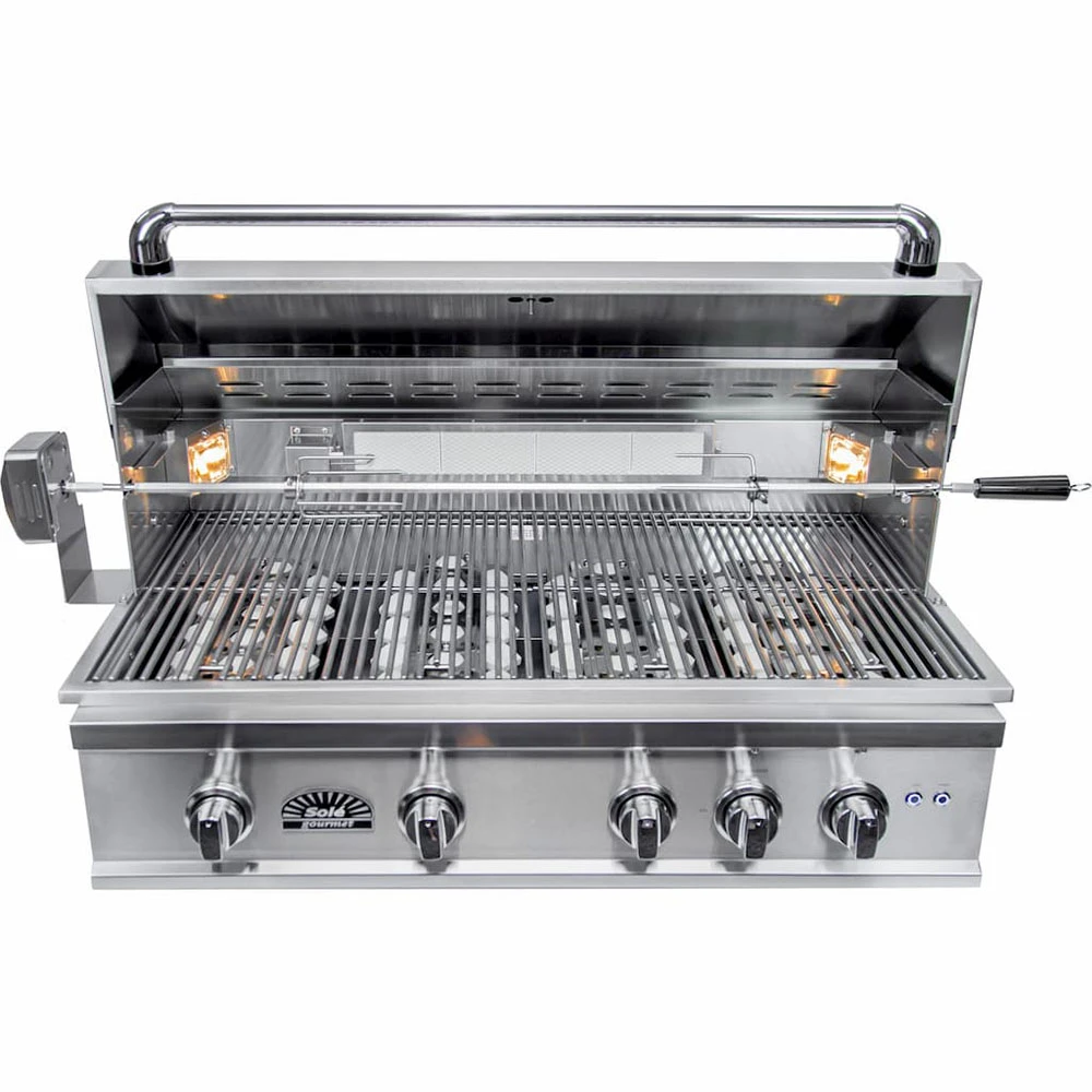 Sole Gourmet TR Series 38-Inch 4-Burner Built-In Propane Gas Grill With Rotisserie And LED Lights 6 Sole Gourmet TR Series 38-Inch 4-Burner Built-In Propane Gas Grill With Rotisserie And LED Lights - Image 4