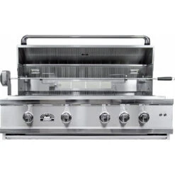 Sole Gourmet Luxury Series 42-Inch 4-Burner Built-In Natural Gas Grill With Rotisserie And LED Lights