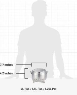 Solo Stove Stainless Steel 3 Pot Set For Camping -Kitchen BBQ Sale SS3POT Camping Pot Set Specs