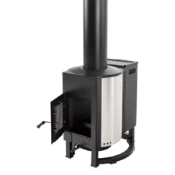Solo Stove 72,000 BTU Pellet-Fueled Freestanding Tower Patio Heater -Kitchen BBQ Sale SSTower Open Door