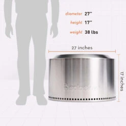 Solo Stove Yukon 27-Inch Round Stainless Steel Wood Burning Fire Pit - 2.0 Version -Kitchen BBQ Sale SSYUK 27 Yukon Firepit Specs