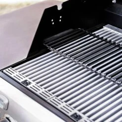 Saber Grills Cast Black 670 40-Inch 4-Burner Freestanding Infrared Propane Gas Grill With Single Ring Side Burner -Kitchen BBQ Sale Saber Grills Cast Black 670 4 Burner Freestanding Gas Grill R67CC1117 Cooking Grates