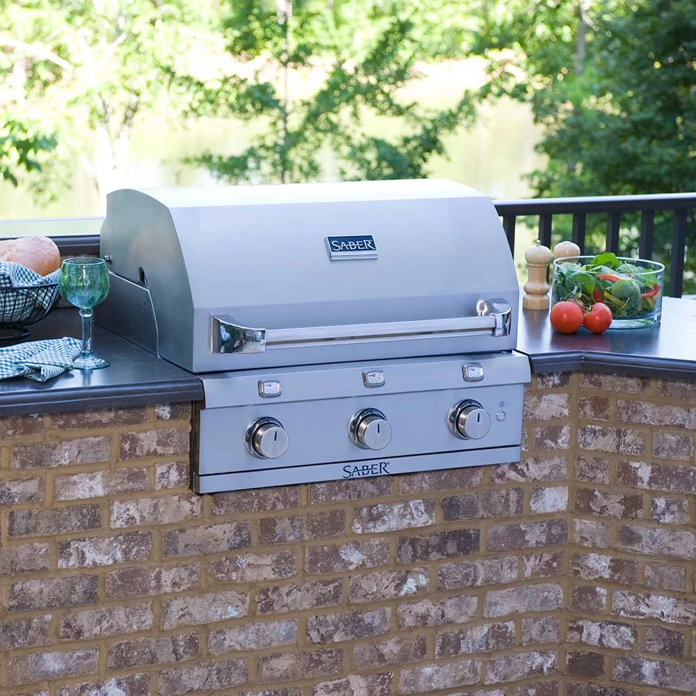 Saber Grills Stainless 500 32-Inch 3-Burner Built-In Infrared Natural Gas Grill 9 Saber Grills Stainless 500 32-Inch 3-Burner Built-In Infrared Natural Gas Grill - Image 7