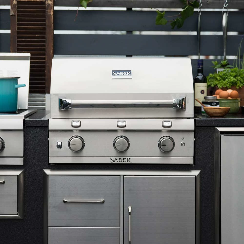 Saber Grills Stainless 500 32-Inch 3-Burner Built-In Infrared Natural Gas Grill 6 Saber Grills Stainless 500 32-Inch 3-Burner Built-In Infrared Natural Gas Grill - Image 4