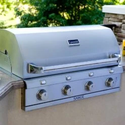 Saber Grills Stainless 670 40-Inch 4-Burner Built-In Infrared Natural Gas Grill -Kitchen BBQ Sale Saber Grills Stainless 670 4 Burner Built In Gas Grill R67SB0317