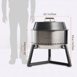 Solo Stove 22-Inch Freestanding Stainless Steel Charcoal Grill Ultimate Bundle -Kitchen BBQ Sale Solo Stove Charcoal Grill Specs