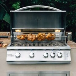 Kitchen BBQ Sale 23 Kitchen BBQ Sale -Kitchen BBQ Sale Summerset Grills SIZPRO32 NG Sizzler Pro 32 Inch 4 Burner Built In Natural Gas Grill with Rear Infrared Burner Lifestyle