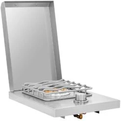 Summerset Grills 15,000 BTU Drop-In Natural Gas Single Side Burner With Removable Hinged Lid