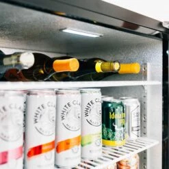 Summerset Grills 24-Inch 5.3 Cu. Ft. Capacity Outdoor Rated Refrigerator With Locking Door & Towel Bar Handle - Right Hinge -Kitchen BBQ Sale Summerset Grills SSRFR 24S 24 Inch 5 3 Cu Ft Capacity Stainless Steel Outdoor Rated Refrigerator with Locking Door Towel Bar Handle Right Hinge Top Shelf Detail