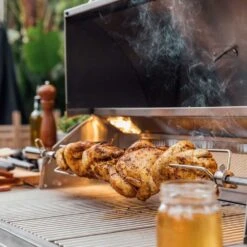 Summerset Grills Sizzler Pro 32-Inch 4-Burner Built-In Natural Gas Grill With Rear Infrared Burner 17 Summerset Grills Sizzler Pro 32-Inch 4-Burner Built-In Natural Gas Grill With Rear Infrared Burner -Kitchen BBQ Sale Summerset Grills Sizzler Pro Gas Grill with Rear Infrared Burner Lifestyle Rotisserie Kit